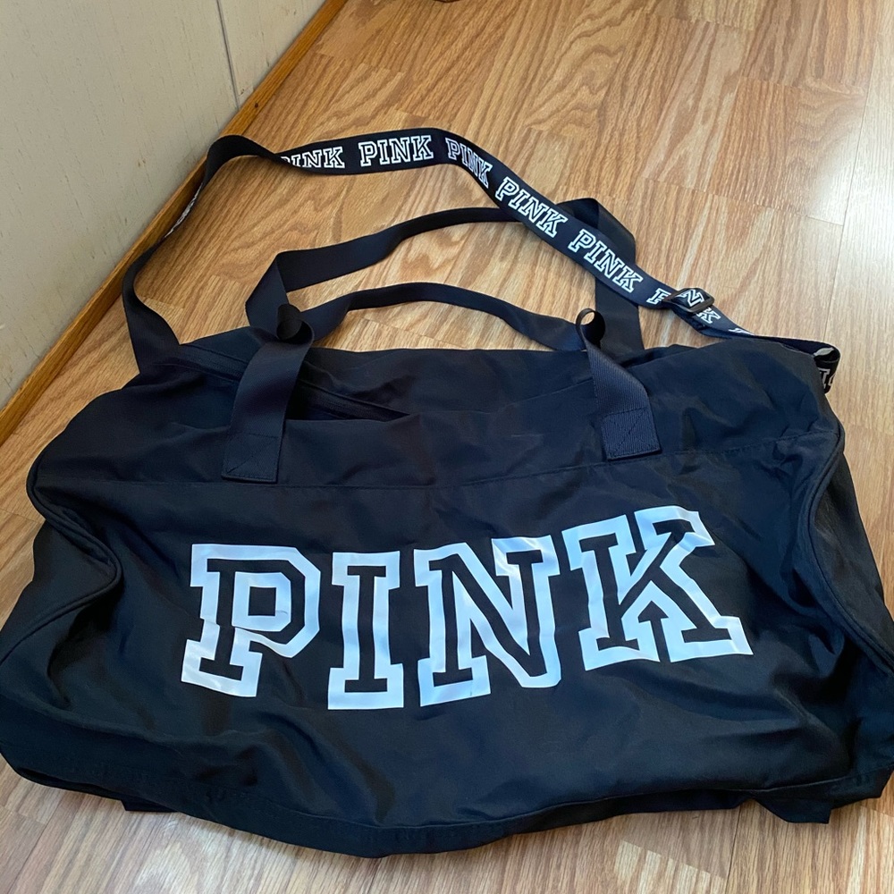 VS PINK Black Duffle